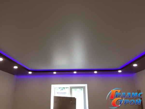 Фото Сатиновых натяжных потолков