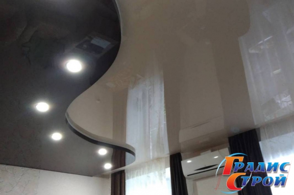 Фото натяжного потолка в Зале