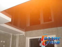 Оранжевый Натяжной потолок 7 м²