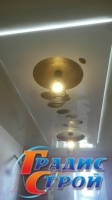 Двухуровневый натяжной потолок Apply с подсветкой 11 м²
